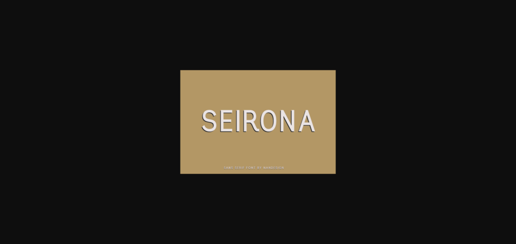 Seirona Font Poster 3