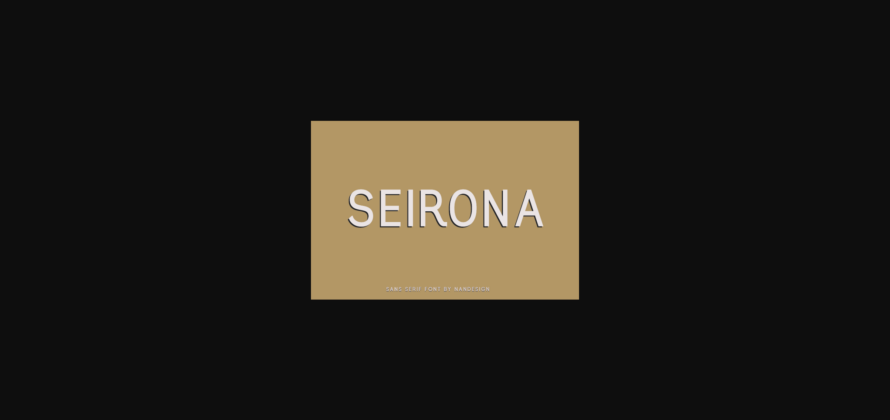 Seirona Font Poster 3