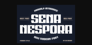 Sena Nespora Font Poster 1