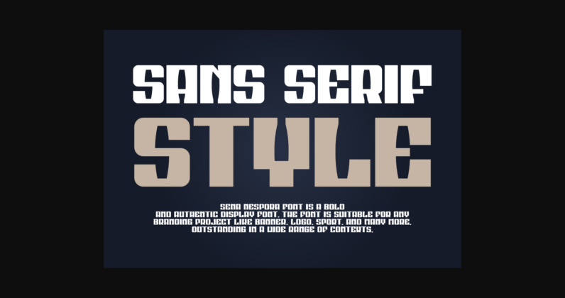 Sena Nespora Font Poster 5