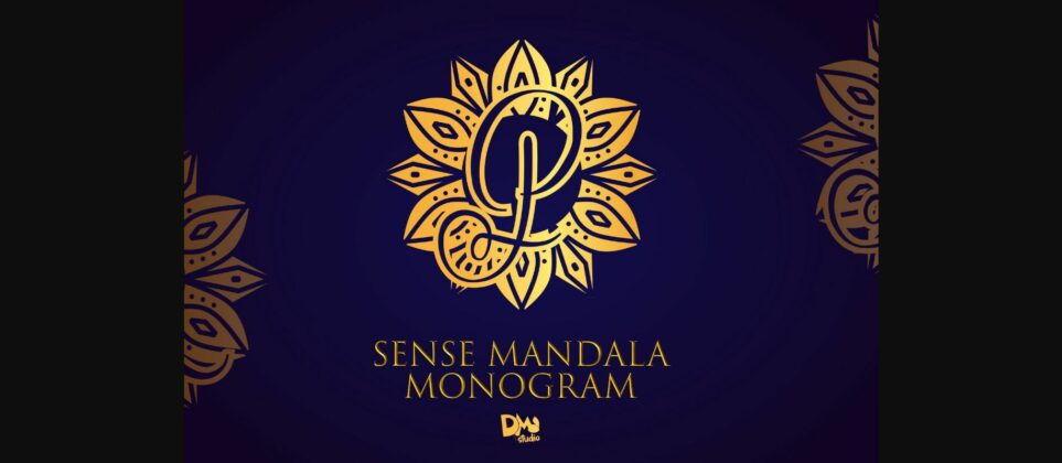 Sense Mandala Monogram Font Poster 3