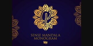 Sense Mandala Monogram Font Poster 1