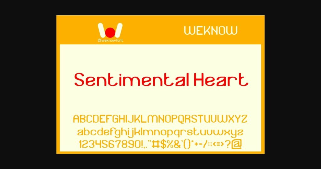 Sentimental Heart Font Poster 3