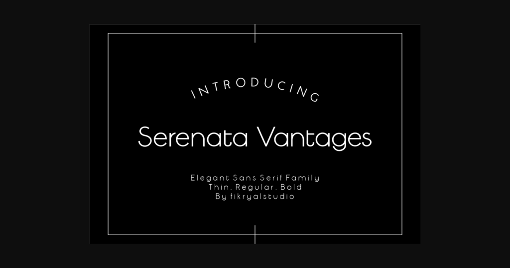 Serenata Vantages Font Poster 3