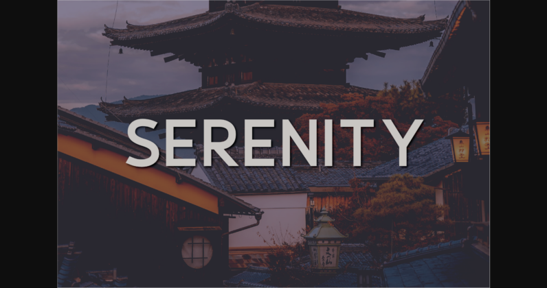 Serenity Font Poster 1