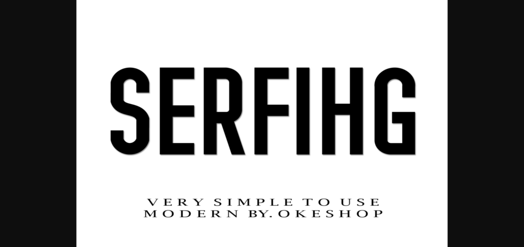 Serfihg Font Poster 3