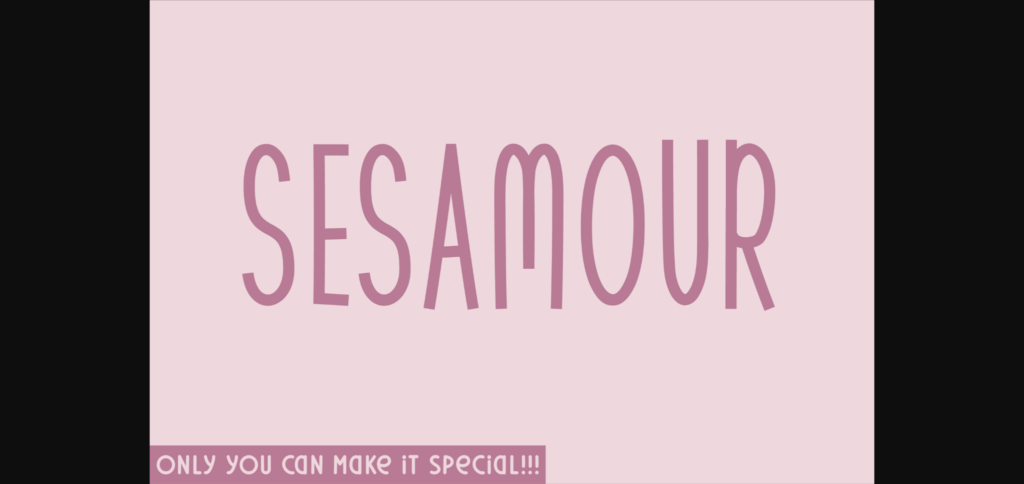 Sesamour Font Poster 3