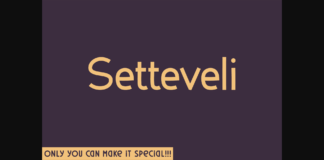 Setteveli Font Poster 1