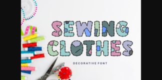 Sewing Clothes Font Poster 1