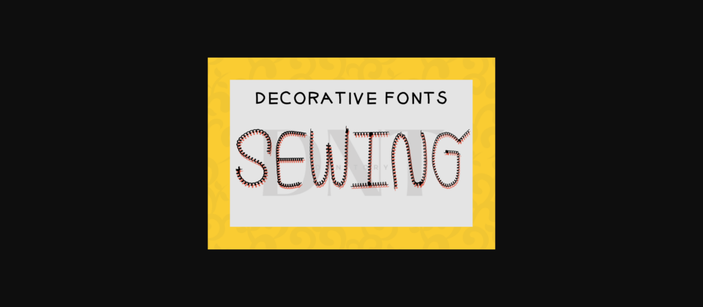 Sewing Font Poster 3