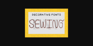 Sewing Font Poster 1