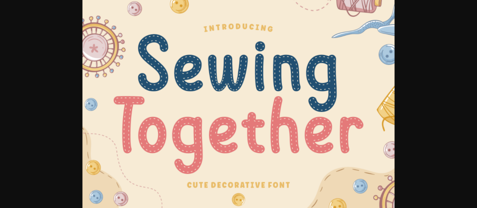 Sewing Together Font Poster 3