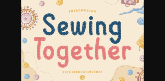 Sewing Together Font Poster 1