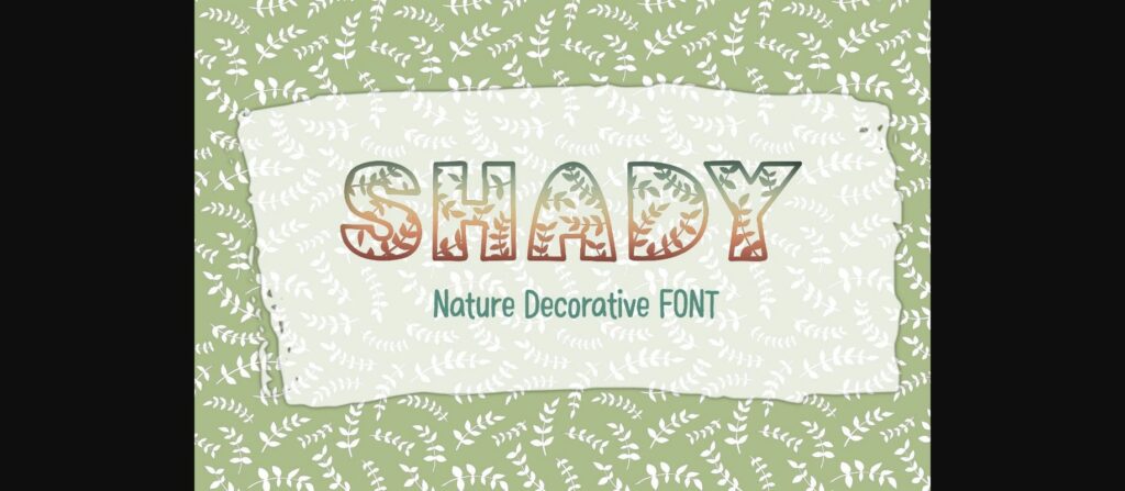 Shady Font Poster 3