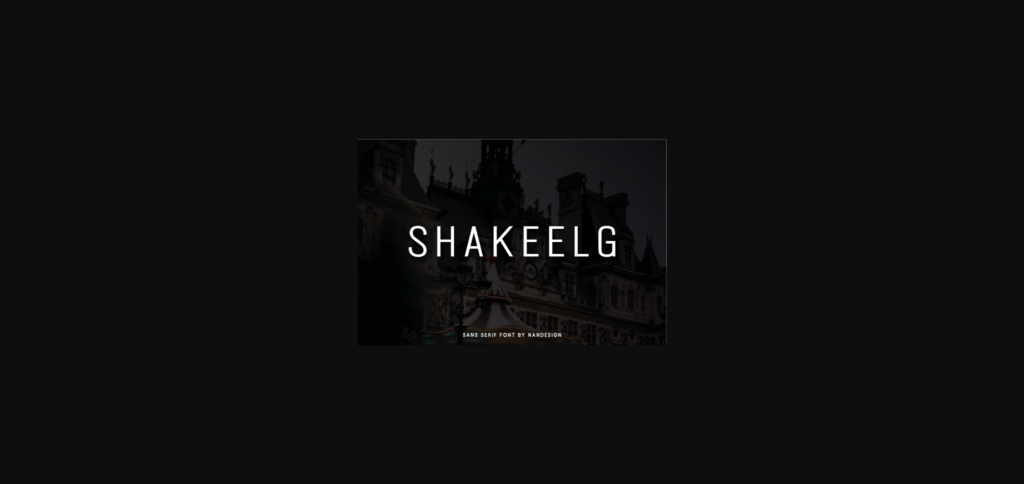 Shakeelg Font Poster 1