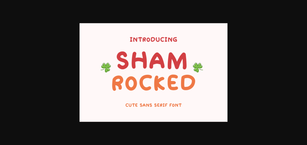 Sham Rocked Font Poster 3