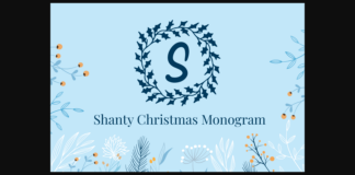 Shanty Christmas Monogram Font Poster 1