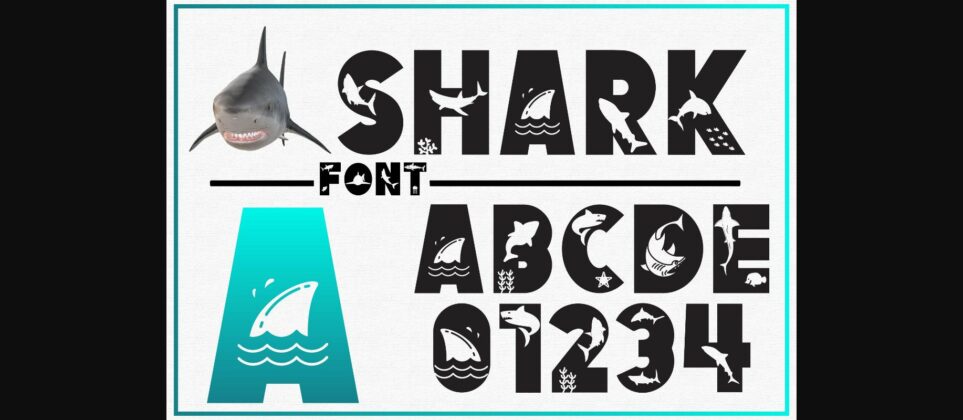 Shark Font Poster 3