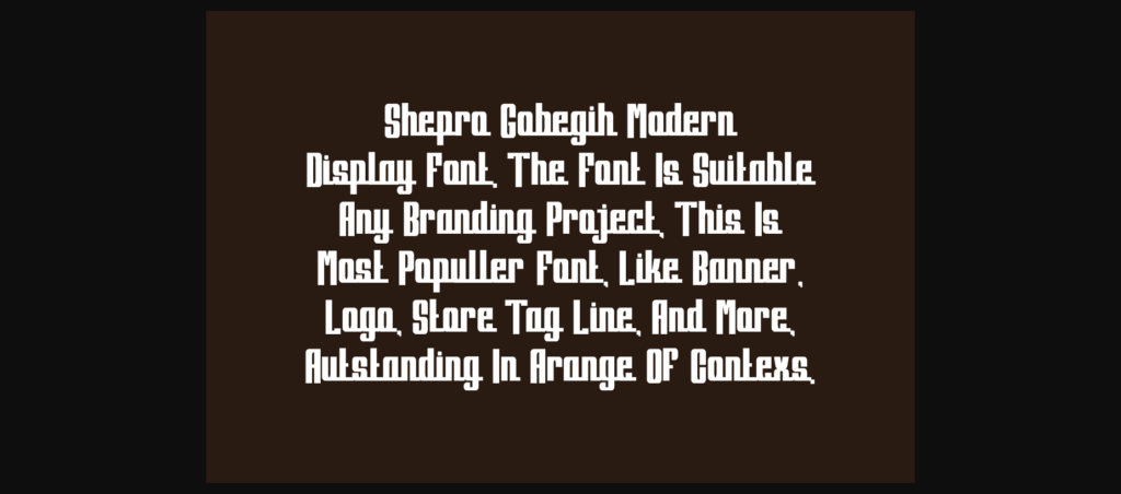 Shepro Gobegih Font Poster 4