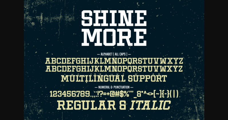 Shine More Font Poster 10