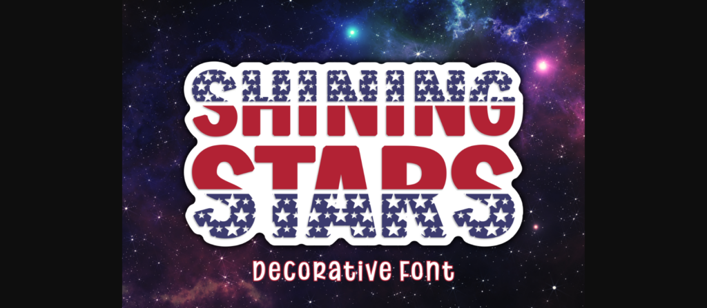 Shining Stars Font Poster 3