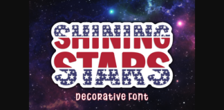 Shining Stars Font Poster 1