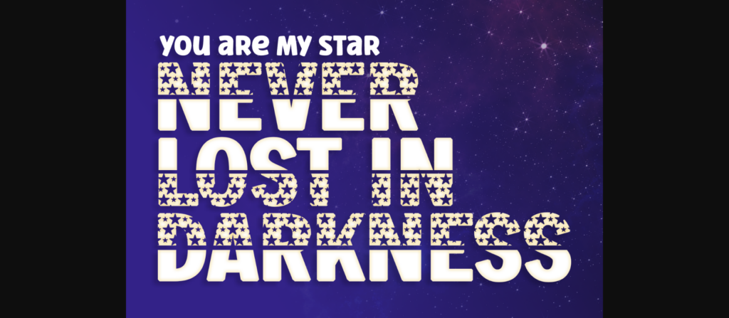 Shining Stars Font Poster 5