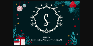 Shiny Christmas Monogram Font Poster 1