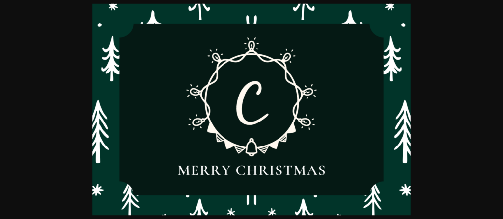 Shiny Christmas Monogram Font Poster 4