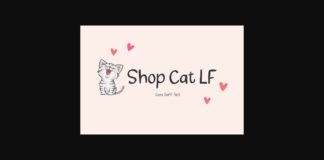 Shop Cat Lf Font Poster 1