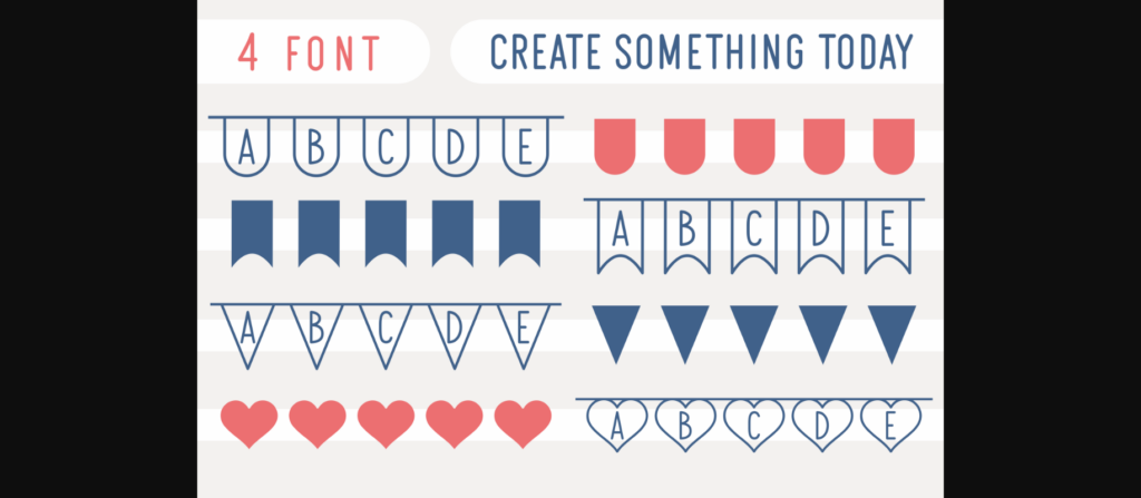 Shopia Bunting Font Poster 4