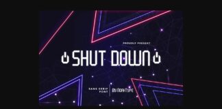 Shut Down Font Poster 1