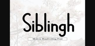 Siblingh Font Poster 1