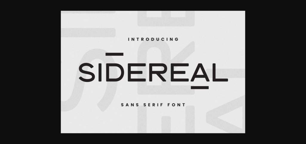 Sidereal Font Poster 3