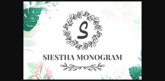 Siestha Monogram Font Poster 1