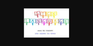 Sign Language Font Poster 1