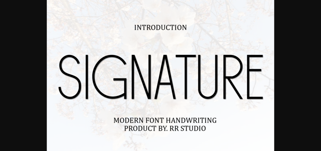 Signature Font Poster 1