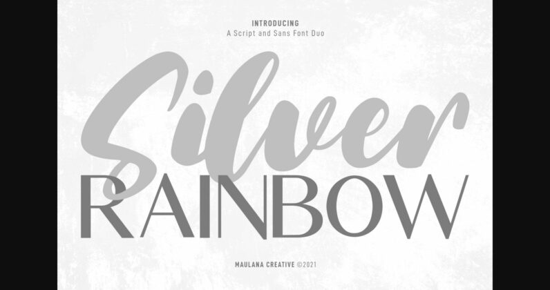 Silver Rainbow Font Poster 3