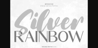 Silver Rainbow Font Poster 1