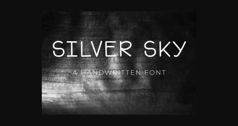 Silver Sky Font Poster 3