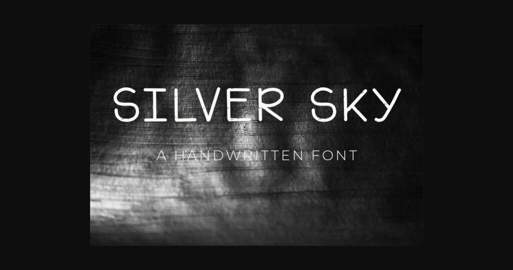 Silver Sky Font Poster 1