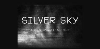 Silver Sky Font Poster 1