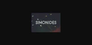 Simonides Font Poster 1