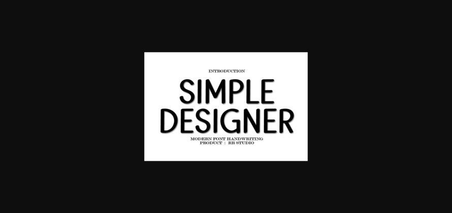 Simple Designer Font Poster 1