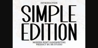 Simple Edition Font Poster 1