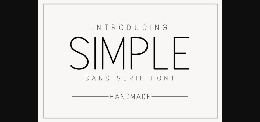 Simple Font Poster 3