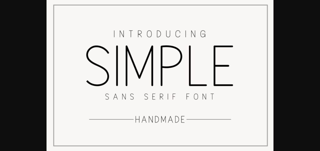 Simple Font Poster 1