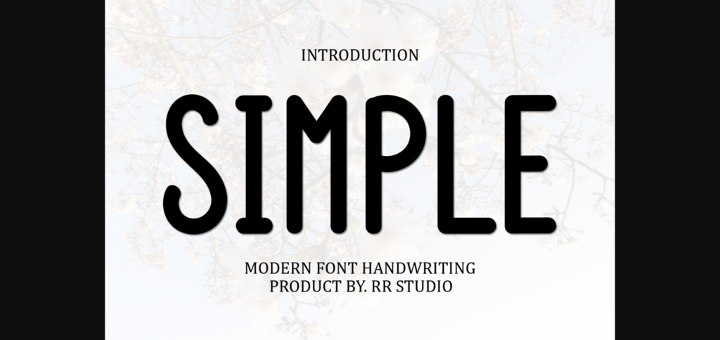 Simple Font Poster 1