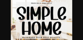 Simple Home Font Poster 1