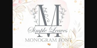 Simple Leaves Monogram Font Poster 1